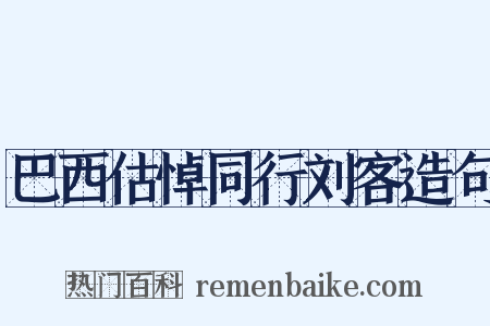 巴西估悼同行刘客造句是什么意思的图片